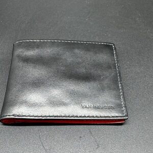 Van Heusen Black and Red Leather Wallet